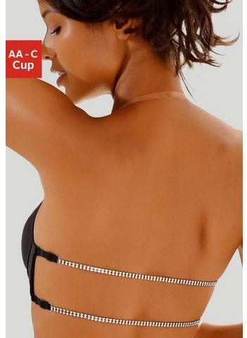 Lascana Push up bh met strasachterkant voor diepe ruglijn