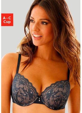 Lascana Push up bh Nina met beugel, met kanten cups en uitneembare vullingen