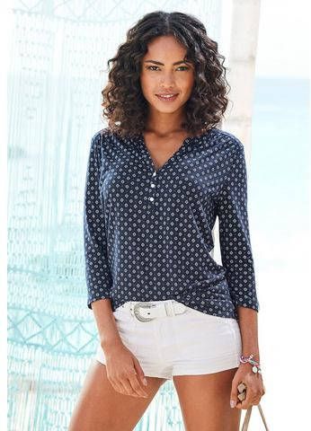 Lascana Shirt met 3/4 mouwen in modieuze blouse look