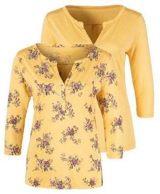 Lascana Shirt met 3/4 mouwen in modieuze blouse look(Set van 2 )