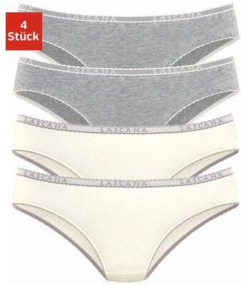 Lascana Slip met smalle logoboord(set, 4 stuks )