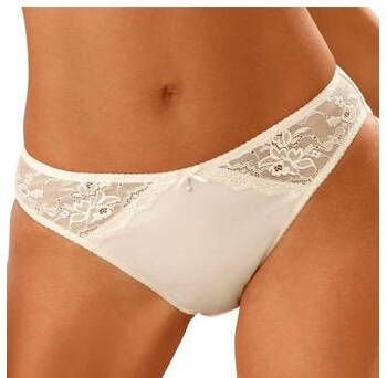 Lascana Slip Nina met kanten inzetten in microtouch kwaliteit