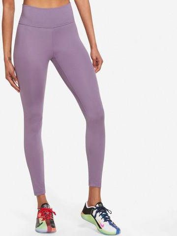 Nike Dri FIT One Legging met halfhoge taille voor dames Paars