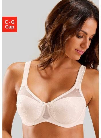 NUANCE minimizer beugel BH met tegengevoerde jacquard kant