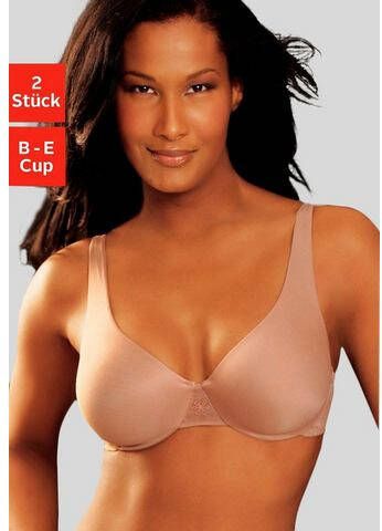 Nuance T shirt bh met beugel en naadloze, dubbellaagse cups(set, Set van 2 )