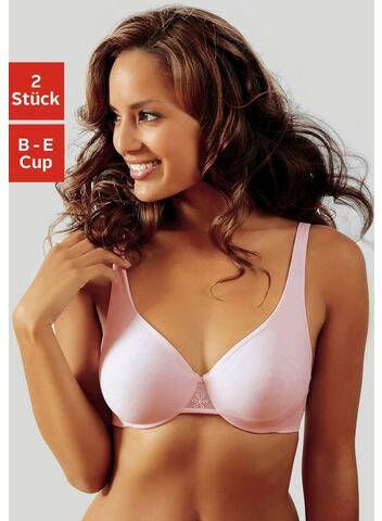 Nuance T shirt bh met beugel en naadloze, dubbellaagse cups(set, Set van 2 )