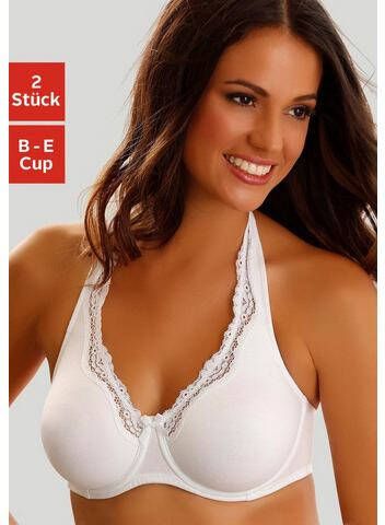 petite fleur Beugel bh 2 draagvarianten, haltermodel of normale plaatsing van de bandjes(set, Set van 2 )