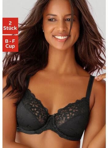 petite fleur Beugel bh Dessous met elastische kant(set, Set van 2 )