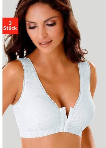 petite fleur Bh zonder beugels Comfort Day & Night Bra met voorsluiting(set, Set van 3 )