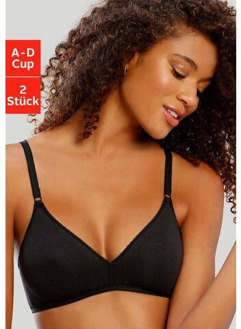 petite fleur Bralette bh van prettig zacht katoen(set, Set van 2 )