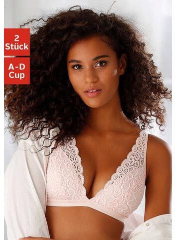 petite fleur Bralette bh zonder beugels van kant(set, Set van 2 )
