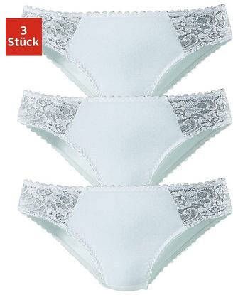 petite fleur Jazz hipsters met gebloemde kant opzij(set, 3 stuks )
