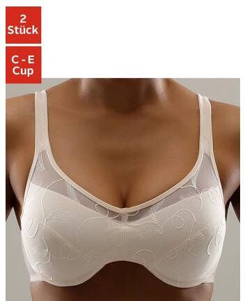 petite fleur Minimizer bh met beugel en mooi borduursel(set, Set van 2 )