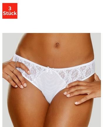 petite fleur Slip met leuke kanten inzetten(3 stuks )