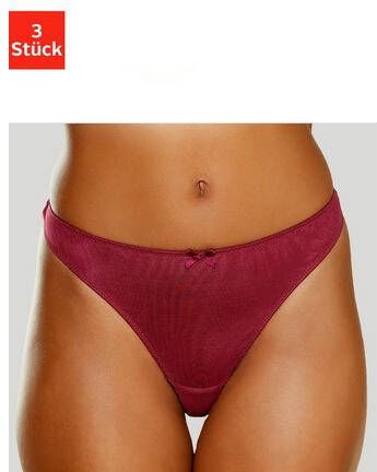 petite fleur String met kant achter(3 stuks )