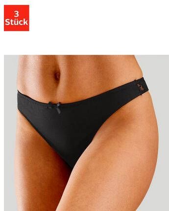 petite fleur String met kant achter(3 stuks )