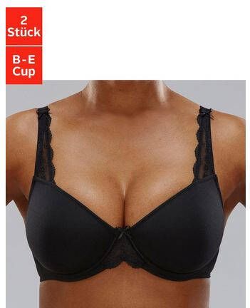 petite fleur T shirt bh met naadloos voorgevormde cups(set, Set van 2 )