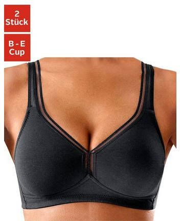 petite fleur T shirt bh zonder beugels van katoen(set, Set van 2 )