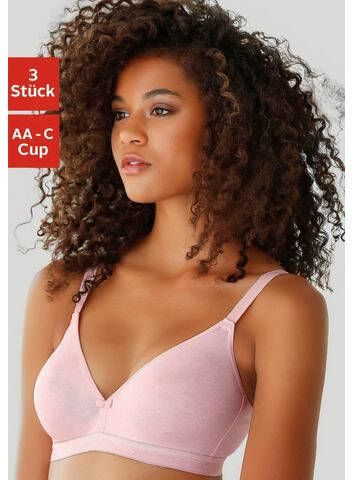 petite fleur Triangel bh zonder beugels van katoen(set, Set van 3 )