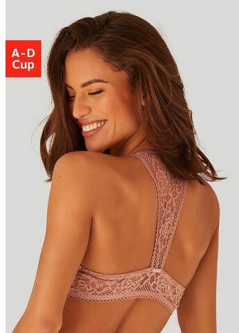 s.Oliver RED LABEL Beachwear Bh met steuncups Lisette met voorsluiting en mooie kanten achterkant