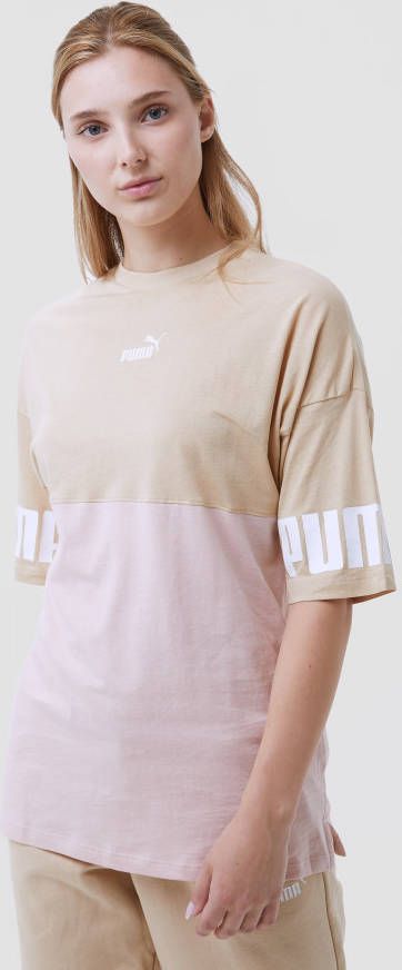 Puma power colorblock shirt bruin dames