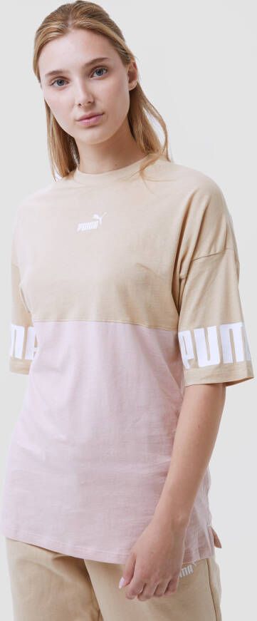 Puma power colorblock shirt bruin dames