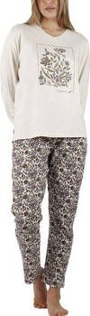Admas Pyjama's/nachthemden Pyjama broek top lange mouwen Cachemire Natura