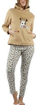 Admas Pyjama's/nachthemden Pyjama outfit broek met capuchon top Minnie Leopardo Disney
