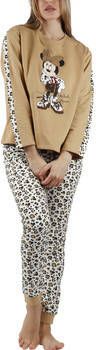 Admas Pyjama's/nachthemden Pyjama outfit broek top lange mouwen Minnie Leopardo Disney