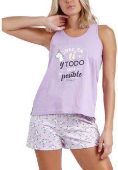 Admas Pyjama's/nachthemden Pyjama short tank top Cree En Ti Mr Wonderful