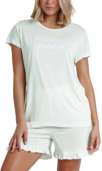 Admas Pyjama's/nachthemden Pyjamashort t shirt Good Night