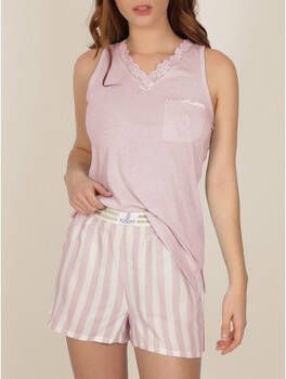 Admas Pyjama's/nachthemden Pyjamashort tanktop Classic Stripes