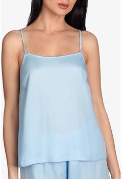 Ajour Pyjama's/nachthemden Pyjamatop caraco Forget Me Not lichtblauw