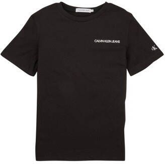 Calvin klein Jeans! Jongens Shirt Korte Mouw Maat 152 Zwart Katoen