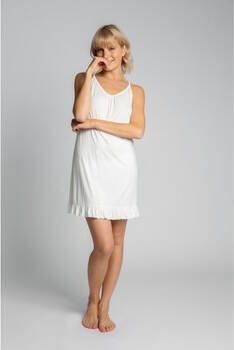 Lalupa Pyjama's/nachthemden LA031 Viscose Chemise ecru