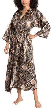 Lascana Pyjama's/nachthemden Lange satijnen kimono Zusatz