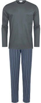 mey Pyjama's/nachthemden Nachtkleding Portimo Lang Grijs