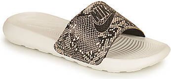 Nike Victori One Dames Slippers en Sandalen Beige Synthetisch