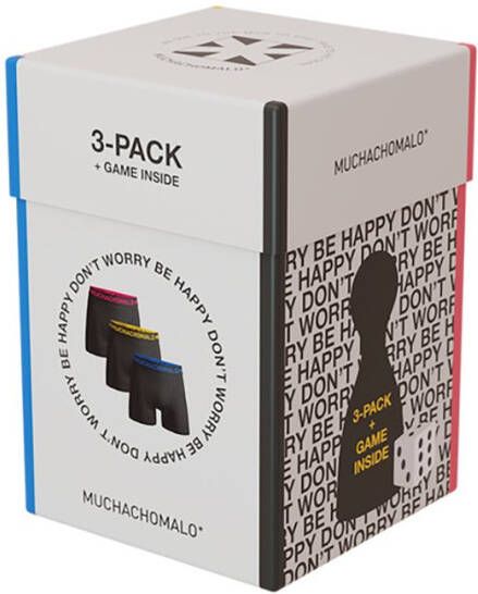 Muchachomalo Boxershorts 3 pack game , Zwart, Heren