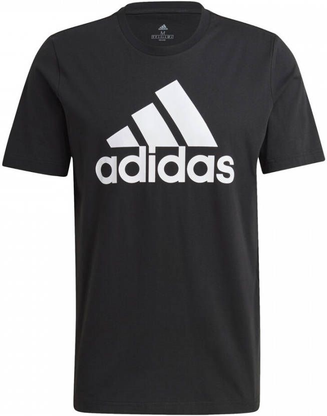 adidas T shirt Essentials Big Logo Zwart/Wit