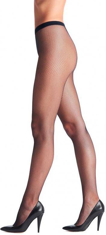 Oroblu Pantys Tricot Panty Lycra Micro Fishnet Zwart