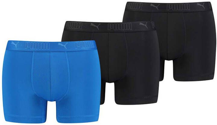Puma Boxershorts Sport Microfiber Boxer 3P Ecom Blauw