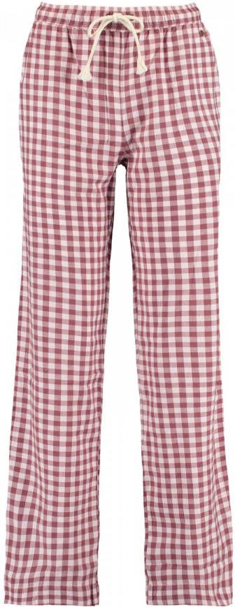 America Today Junior geruite pyjamabroek Loyc oudroze/wit