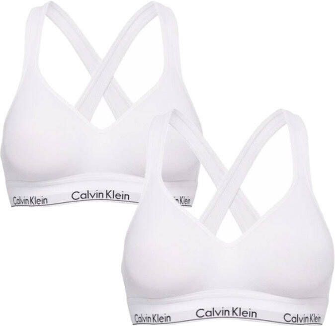 Calvin Klein 2 pack bralette lift top modern cotton