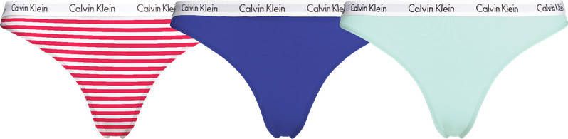 Calvin Klein Carousel strings met logoband in 3 pack