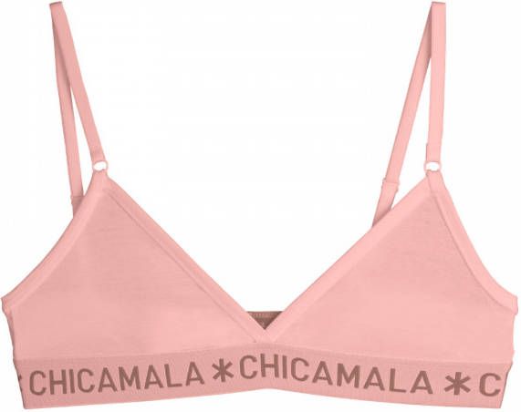 Muchachomalo Meisjes triangle top effen Pastel