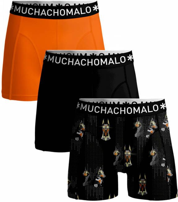 Muchachomalo Jongens 3 Pack Boxershorts Print/Effen