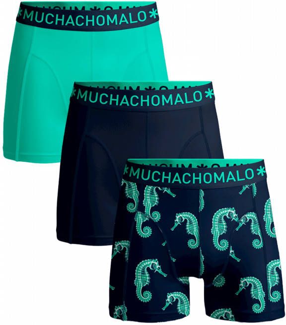 Muchachomalo Jongens 3 Pack Boxershorts Print/Effen