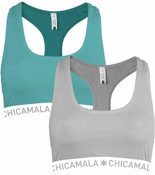 Muchachomalo Meisjes 2 pack racerback effen