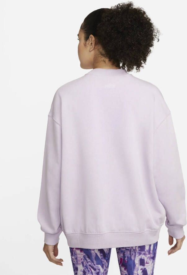 Nike Dri FIT Get Fit Sweatshirt met ronde hals en graphic voor dames Paars